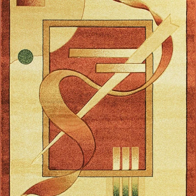 Ovális nappali szőnyeg 140x190 ARTESIA 22 - barna