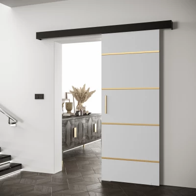 Tolóajtó arany fogantyúval SALOME 4 - 70 cm, fehér / fekete