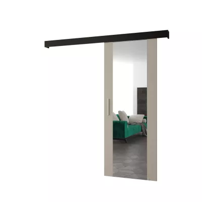 Tolóajtó ezüst fogantyúval SALOME 2 - 70 cm, kasmír / fekete