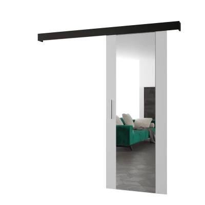Tolóajtó ezüst fogantyúval SALOME 2 - 70 cm, fehér / fekete