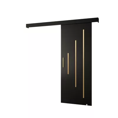 Tolóajtó arany fogantyúval SALOME 11 - 70 cm, fekete
