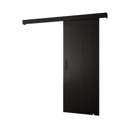 Tolóajtó fekete fogantyúval SALOME 11 - 80 cm, fekete
