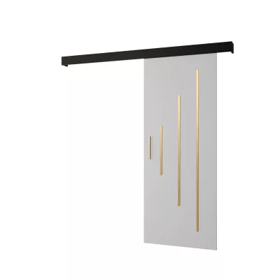 Tolóajtó arany fogantyúval SALOME 11 - 80 cm, fehér / fekete