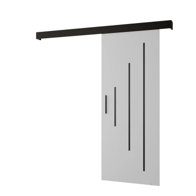 Tolóajtó fekete fogantyúval SALOME 11 - 80 cm, fehér / fekete