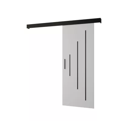 Tolóajtó fekete fogantyúval SALOME 11 - 80 cm, fehér / fekete
