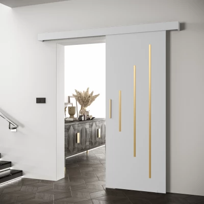 Tolóajtó arany fogantyúval SALOME 11 - 80 cm, fehér
