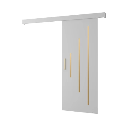 Tolóajtó arany fogantyúval SALOME 11 - 80 cm, fehér