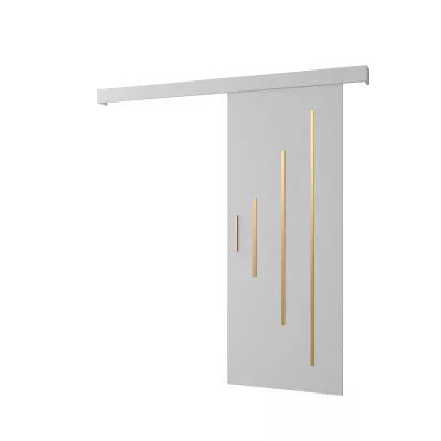 Tolóajtó arany fogantyúval SALOME 11 - 80 cm, fehér
