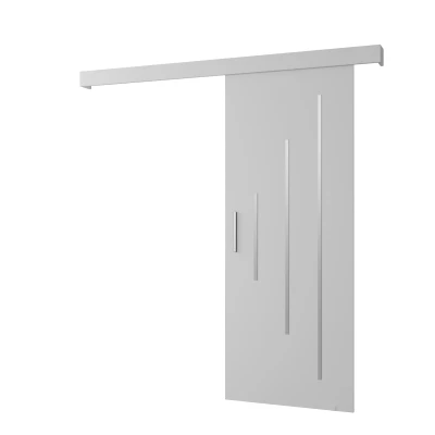 Tolóajtó ezüst fogantyúval SALOME 11 - 80 cm, fehér