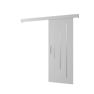 Tolóajtó ezüst fogantyúval SALOME 11 - 80 cm, fehér