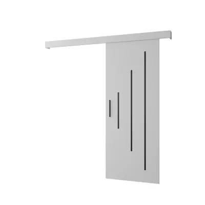 Tolóajtó fekete fogantyúval SALOME 11 - 80 cm, fehér