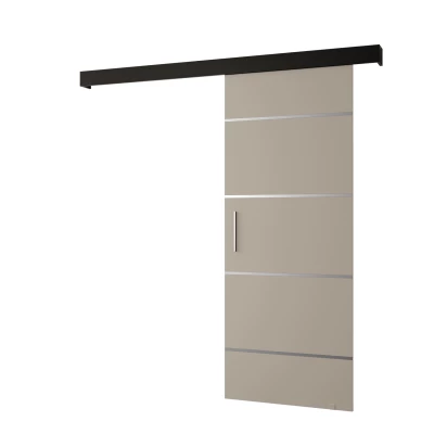 Tolóajtó ezüst fogantyúval SALOME 4 - 80 cm, kasmír / fekete
