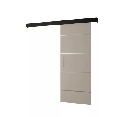 Tolóajtó ezüst fogantyúval SALOME 4 - 80 cm, kasmír / fekete
