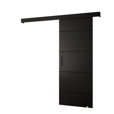 Tolóajtó fekete fogantyúval SALOME 4 - 80 cm, fekete