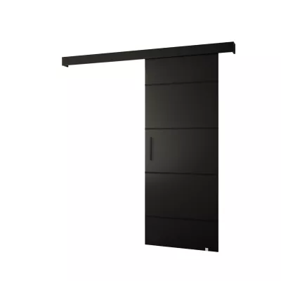 Tolóajtó fekete fogantyúval SALOME 4 - 80 cm, fekete