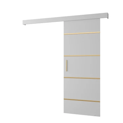 Tolóajtó arany fogantyúval SALOME 4 - 80 cm, fehér