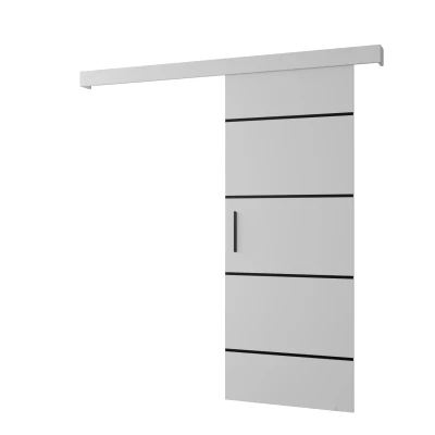 Tolóajtó fekete fogantyúval SALOME 4 - 80 cm, fehér