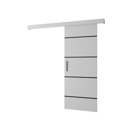 Tolóajtó fekete fogantyúval SALOME 4 - 80 cm, fehér
