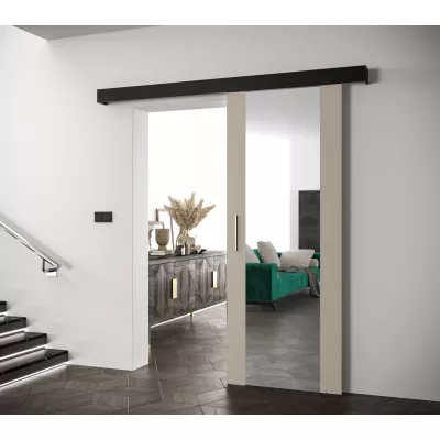 Tolóajtó ezüst fogantyúval SALOME 2 - 80 cm, kasmír / fekete