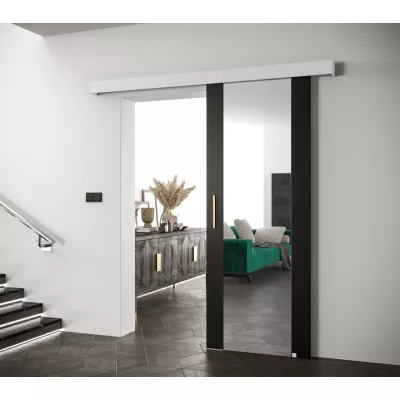 Tolóajtó arany fogantyúval SALOME 2 - 80 cm, fekete / fehér