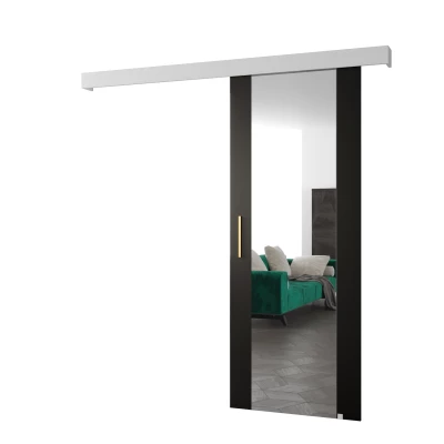 Tolóajtó arany fogantyúval SALOME 2 - 80 cm, fekete / fehér