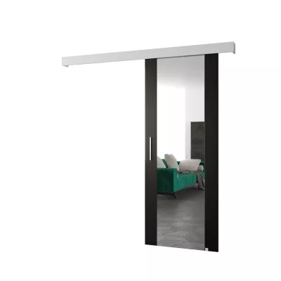 Tolóajtó ezüst fogantyúval SALOME 2 - 80 cm, fekete / fehér