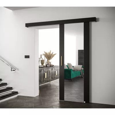 Tolóajtó arany fogantyúval SALOME 2 - 80 cm, fekete