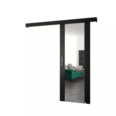 Tolóajtó ezüst fogantyúval SALOME 2 - 80 cm, fekete