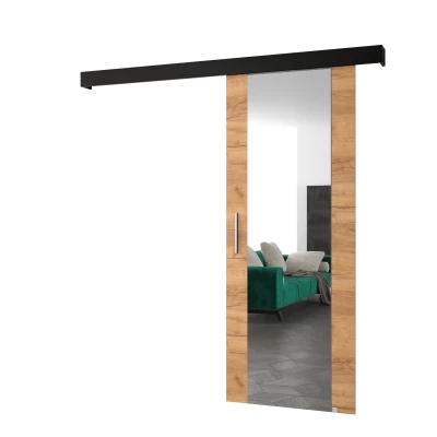 Tolóajtó ezüst fogantyúval SALOME 2 - 80 cm, artisan tölgyfa arany / fekete