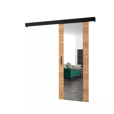 Tolóajtó fekete fogantyúval SALOME 2 - 80 cm, artisan tölgyfa arany / fekete