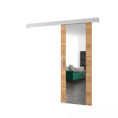Tolóajtó ezüst fogantyúval SALOME 2 - 80 cm, artisan tölgyfa arany / fehér