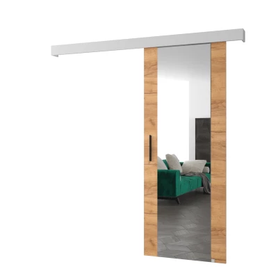 Tolóajtó fekete fogantyúval SALOME 2 - 80 cm, artisan tölgyfa arany / fehér