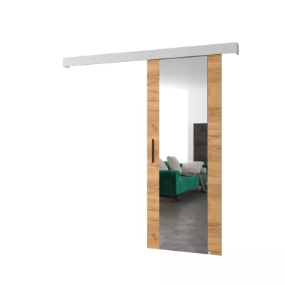 Tolóajtó fekete fogantyúval SALOME 2 - 80 cm, artisan tölgyfa arany / fehér
