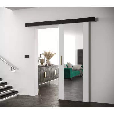 Tolóajtó arany fogantyúval SALOME 2 - 80 cm, fehér / fekete