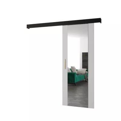 Tolóajtó arany fogantyúval SALOME 2 - 80 cm, fehér / fekete