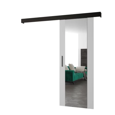 Tolóajtó fekete fogantyúval SALOME 2 - 80 cm, fehér / fekete