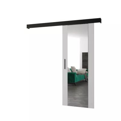 Tolóajtó fekete fogantyúval SALOME 2 - 80 cm, fehér / fekete