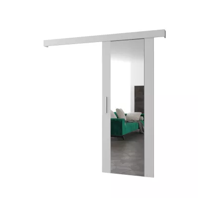 Tolóajtó ezüst fogantyúval SALOME 2 - 80 cm, fehér