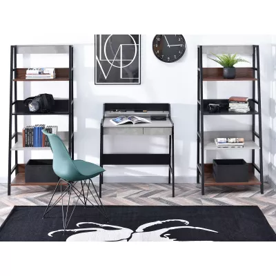 Minimalista íróasztal RENO - fekete / beton