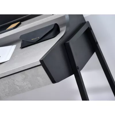 Minimalista íróasztal RENO - fekete / beton