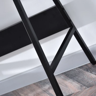 Minimalista íróasztal RENO - fekete / beton