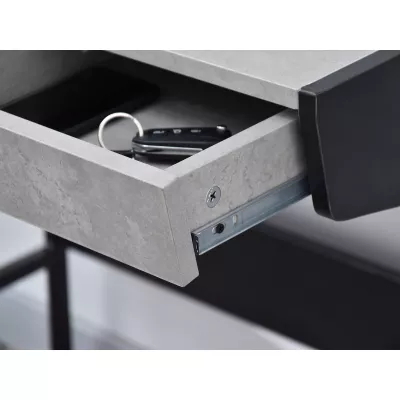 Minimalista íróasztal RENO - fekete / beton
