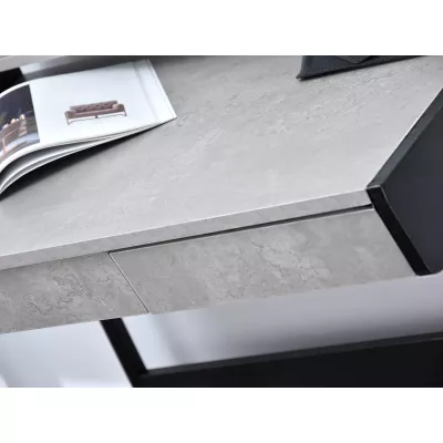 Minimalista íróasztal RENO - fekete / beton