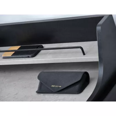 Minimalista íróasztal RENO - fekete / beton