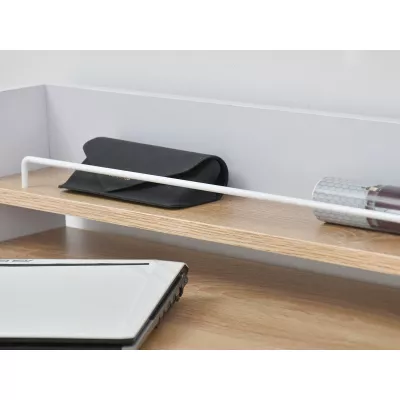 Minimalista íróasztal RENO - fehér / sonoma tölgy