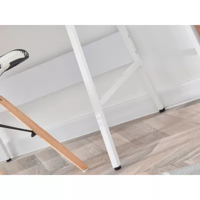 Minimalista íróasztal RENO - fehér / sonoma tölgy