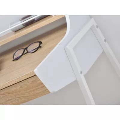 Minimalista íróasztal RENO - fehér / sonoma tölgy