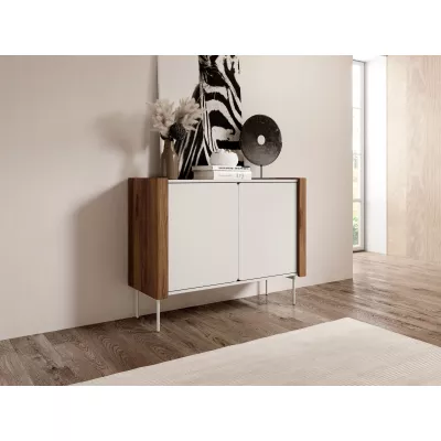 Fiókos komód ajtókkal LIA - dió / kasmír