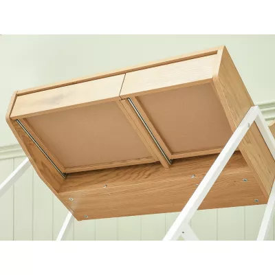 Minimalista íróasztal RENO - fehér / tölgyfa