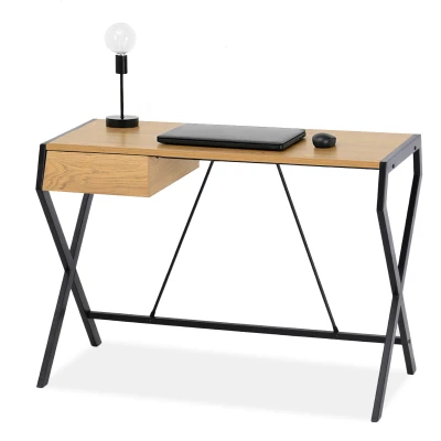TARAS design íróasztal - fekete / tölgyfa